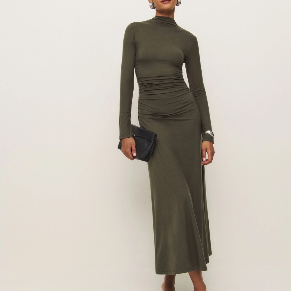 Reformation Nemy Knit Dress in Pine Tree- size M